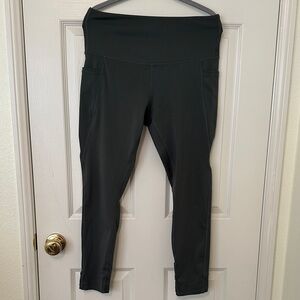 Olive Green High-Waisted Leggings